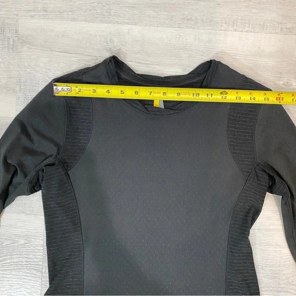 Lole Womens Stretchy Black Fitted Running Workout Top Long Sleeve Size M - Picture 12 of 16